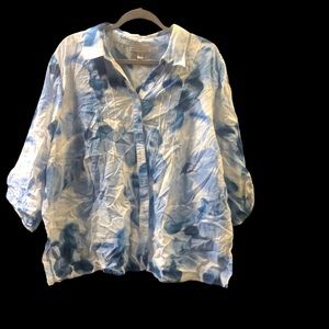 JM Collection Womens Button up Blouse